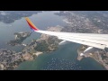 Southwest Flight Landing at Boston Logan Airport - 8-29-16