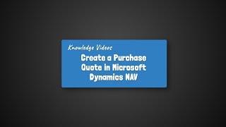 Create a Purchase Quote