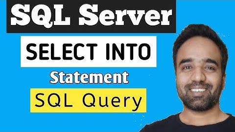 SELECT INTO Statement in SQL Server