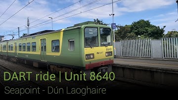 Ride on-board Irish Rail 8520 class DART train 8640 from Seapoint to Dún Laoghaire.