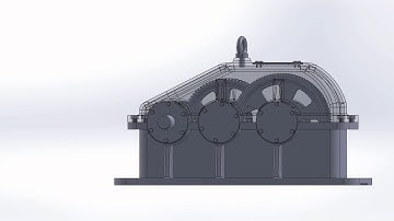 2 Stage Gearbox // SOLIDWORKS