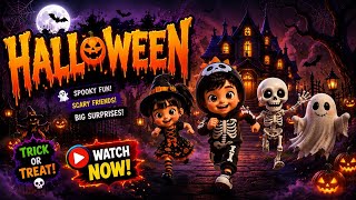 🎃 Halloween Song for Kids 👻 | Spooky &amp; Funny Halloween Dance | happy Halloween | kids cartoon