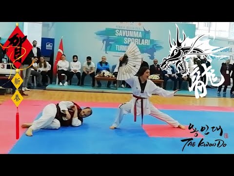 Yelpaze Silah Oldu PBSK Taekwondo Gösteri Takımı Selfdefense Yakınsavunma Taekwondo