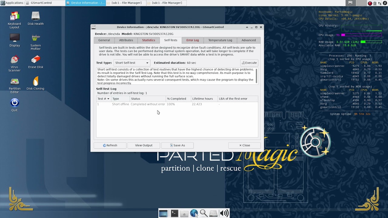 salud de las unidades disco parted magic 2021 04 09 20 06 11