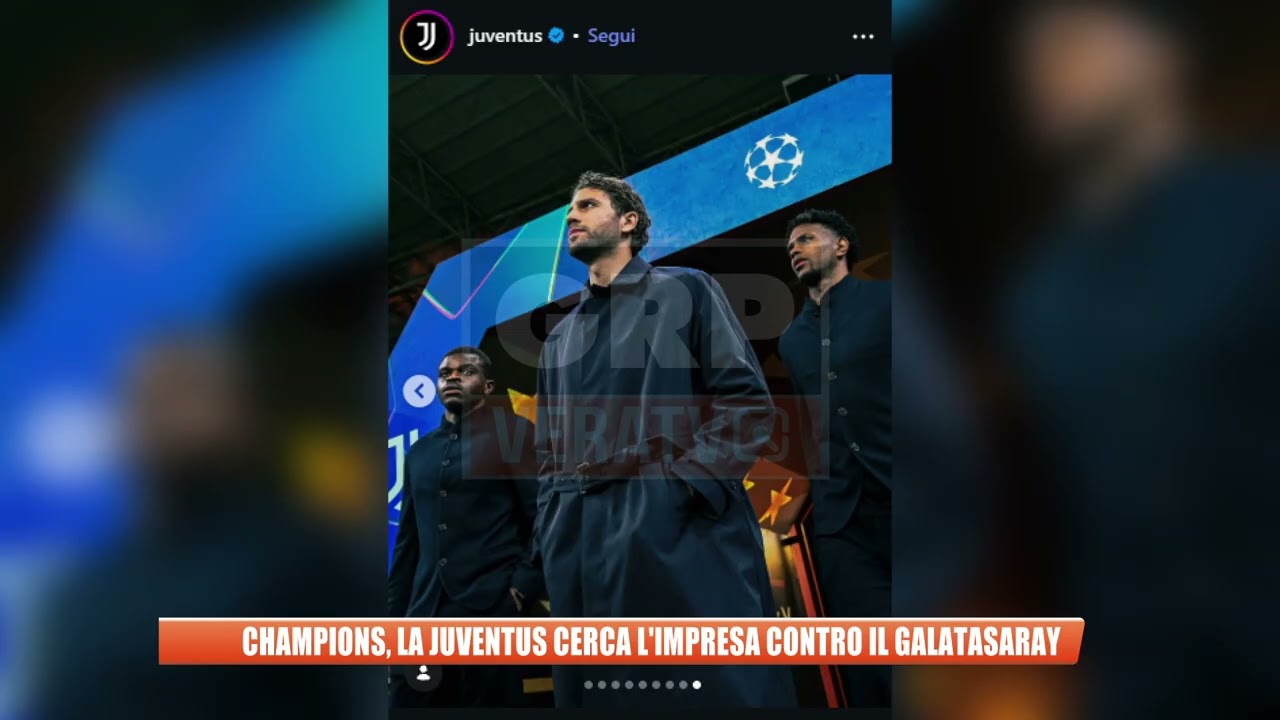 Champions, la Juventus cerca l'impresa contro il Galatasaray