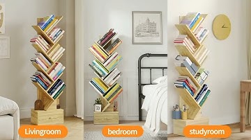 9 Tier Tree Bookshelf | modern bookshelf | 9 tier tree bookshelf assembly