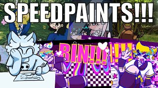 Speed paints!!! (TW:mild flash at some points as well as bright colors in some images)