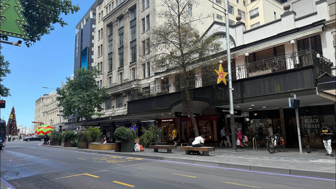 Relaxing Walk in Auckland CBD | City Sounds & Street Scenes
