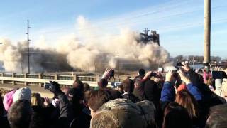 Con Agra building in Huron, Ohio imploding