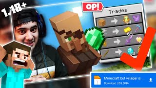 Minecraft but villagers trade op items mod download