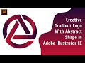 Creative gradient logo with abstract shape in illustrator cc  creative design  emtode vlogs  006