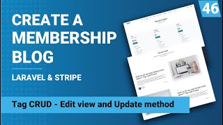 Tag CRUD - Edit view & Update method  | Create a membership blog with Laravel & Stripe | Part 46