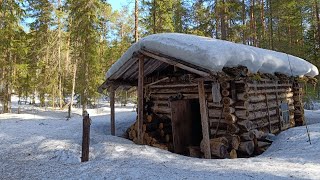 На улице потеплело, быстро собрались и в путь. Заброшенная избушка, давно я здесь не был 7 серия.