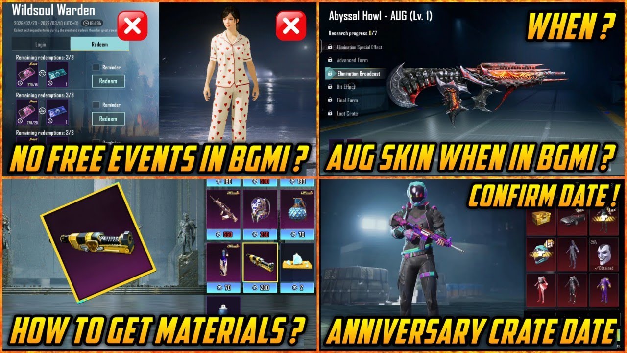 🔴 Free Events Cancelled in BGMI ? | Bgmi Free Materials Trick | When Abyssal Aug Will Return in BGMI