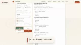 Free Verb Tenses Worksheet Generator Printable Grammar Practice No Sign-Up