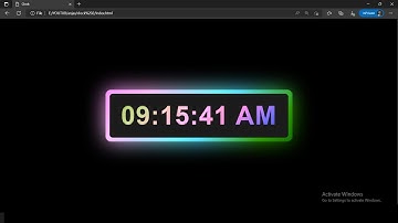 Tutorial Web Digital Clock With Colorfull Effect HTML CSS & JavaScript