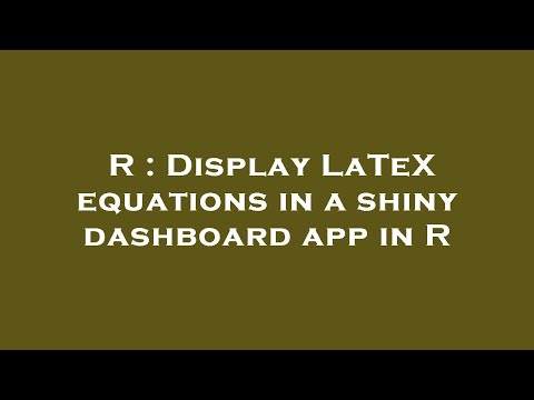 R : Display