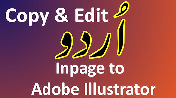How To Import/Edit Inpage Urdu Text Into Adobe Illustrator CC | Write Urdu In Adobe Illustrator CC