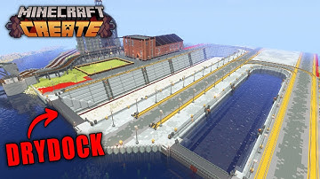 I Built A WORKING SHIPYARD In Minecraft Create Mod