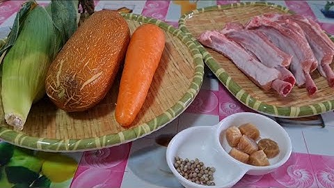 #Easy  Simple and Quick Recipe Pork Rips with old cucumber and corn  soup! Cooking by : Olivia