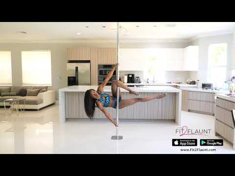 Jasmin Pole trick-Beginner/Intermediate Pole dance fitness tutorial- Learn to pole dance
