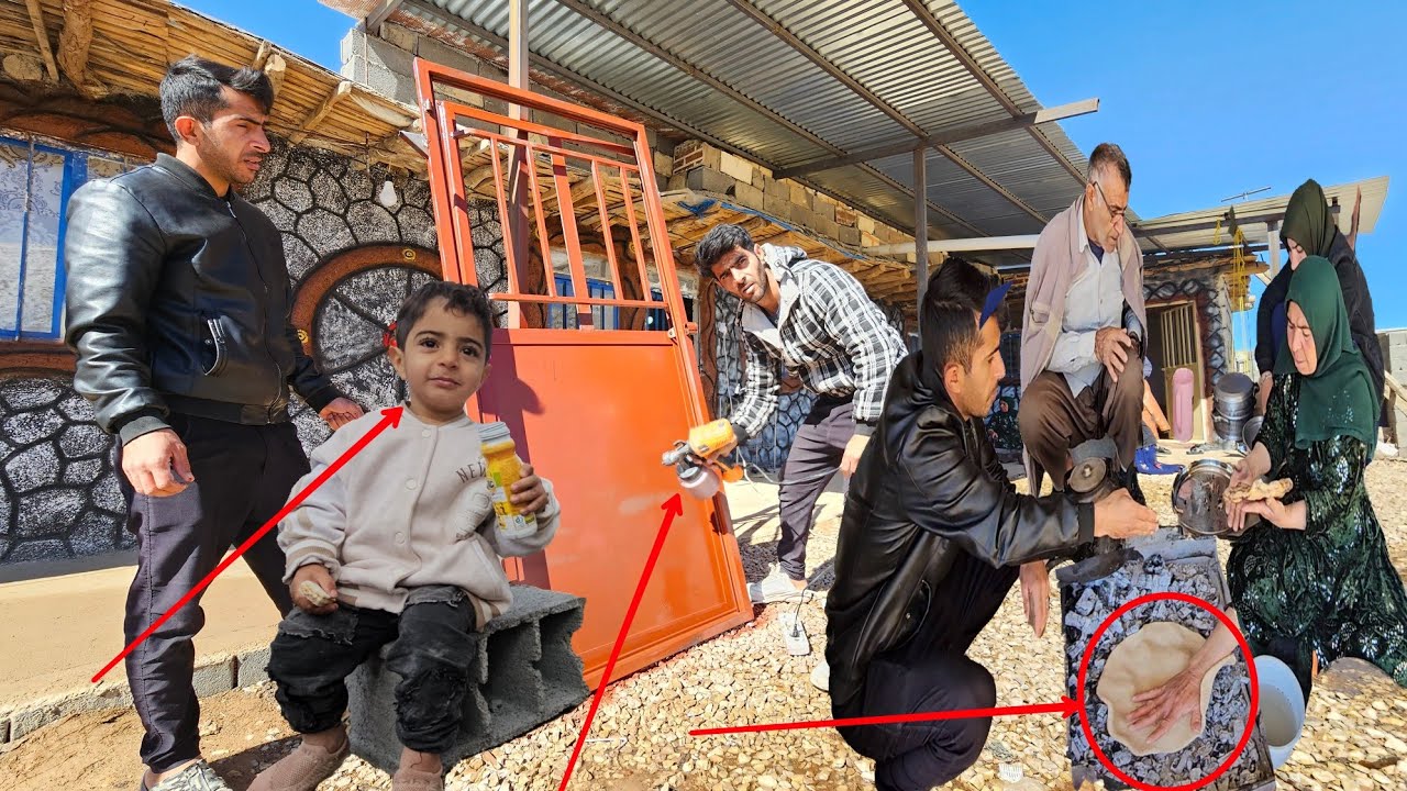 The Exciting Life of Zahra's Nomadic Family: From Baking Local Bread to Completing the House