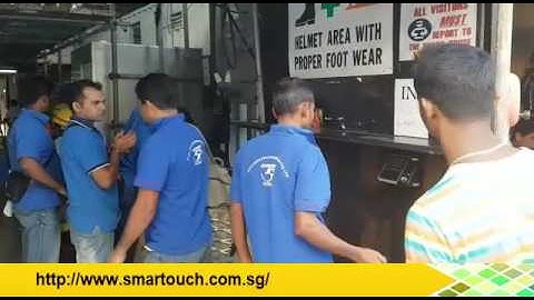 Biometric Facial Recognition integrated with tripod / turnstile in BCA EPSS construction stie demo.