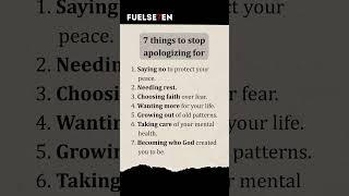 Things To Stop Apologizing For Net Worth