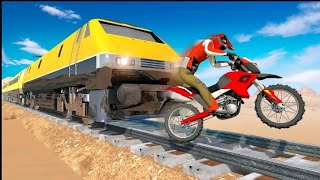 Bike vs Train|Top speed train race challenge|Android gameplay!! screenshot 1