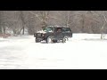 Range rover 200tdi drift sur la neige