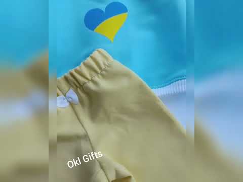 Набір одяг для ляльки Бебі Борн / Baby Born 40 - 43 см кофточка штанці шкарпетки пов'язка жовто-блакитний 13, видео 1
