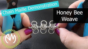 Chain Maille Weave Demonstration - Honey Bee Weave