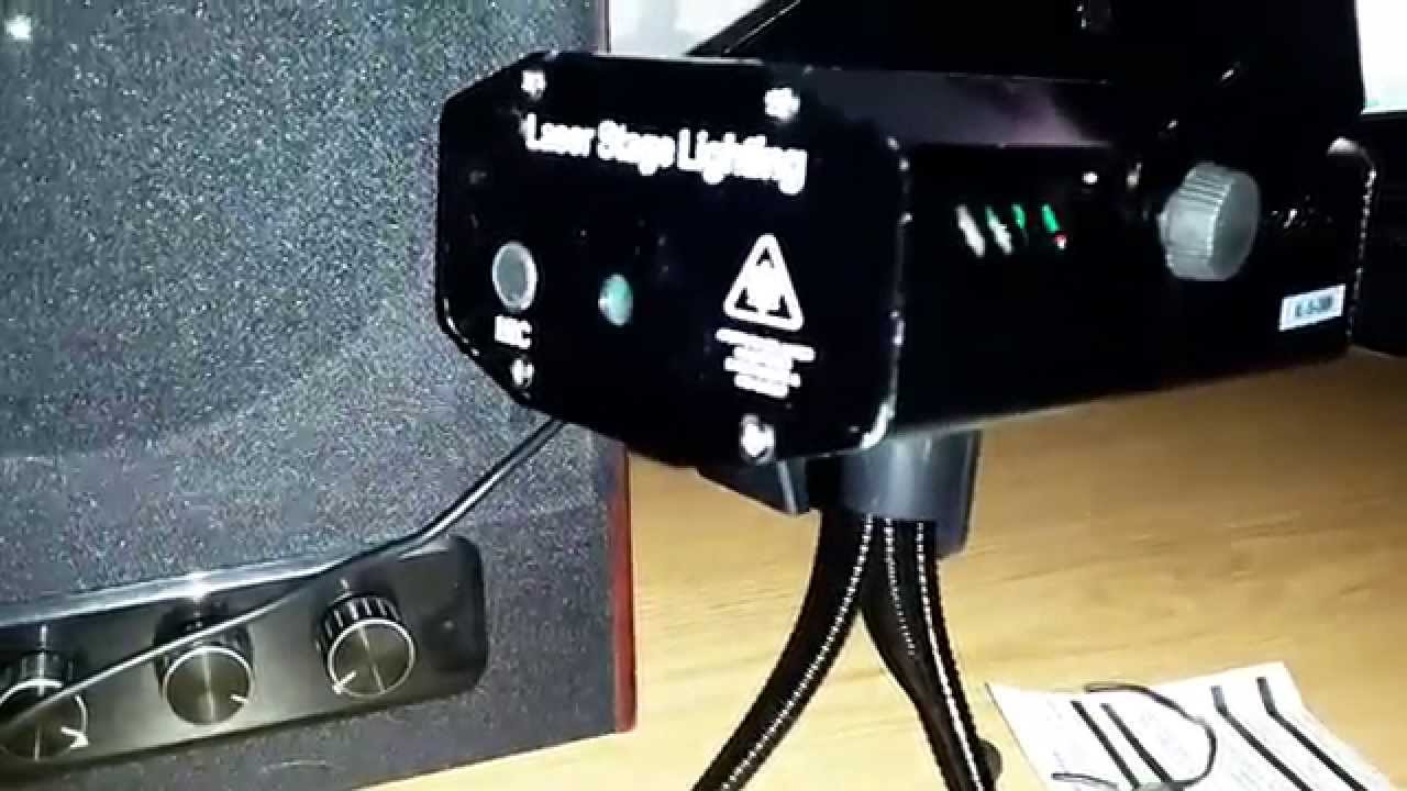 Тест диско лазера  lazer stage lighting XL-S-D09 с aliexpress