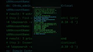 AD Masterclass Part 4/45 — LDAP Enumeration #shorts