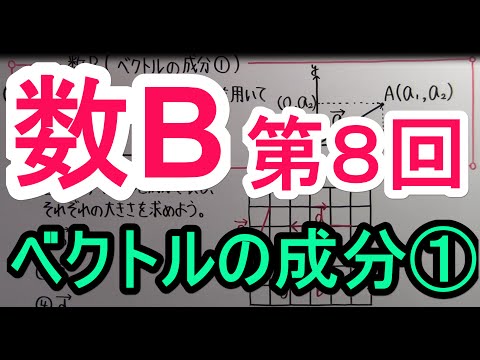 【高校数学】　数B－８　ベクトルの成分①