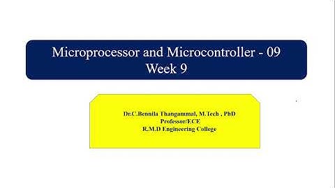 Microprocessor and Microcontroller - 09 NPTEL Assignment solution