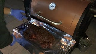 Overnight Brisket Smoke On A Pellet Pit Boss The