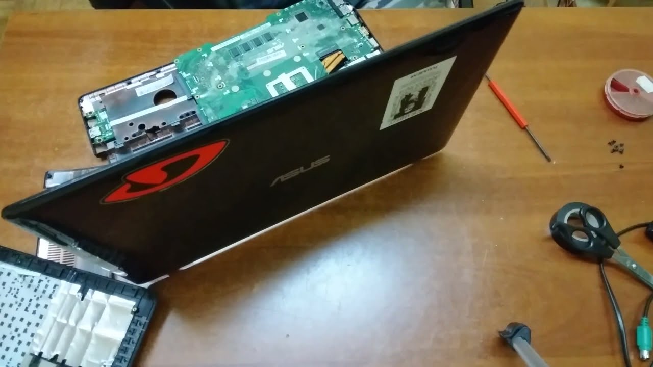 Disassembly, cleaning and replace thermal paste, Asus f550j.part2
