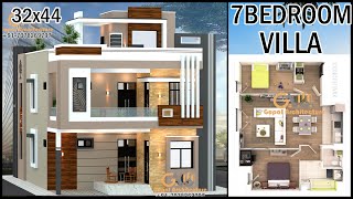 32-0x44-0 West Facing House Design With Vastu, Ghar Ka Plan As Per Vastu, Gopal Architecture