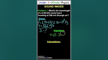 How To Solve Problems on SOUND WAVES - 1 Fast & Easy with Under-1-Minute-Physics #shorts