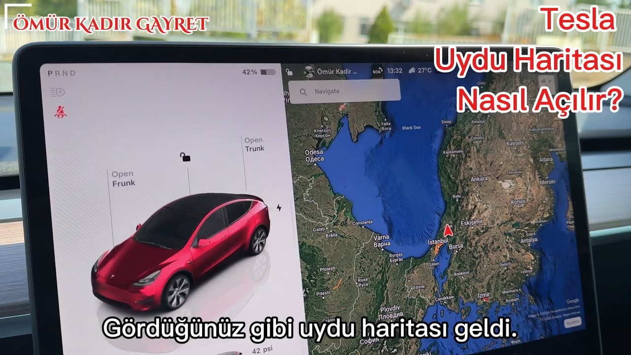 🚀 TESLA NAVİGASYONDA “UYDU HARİTASI (SATELLITE)” NASIL AÇILIR? — Detaylı & Görsel Açıklama