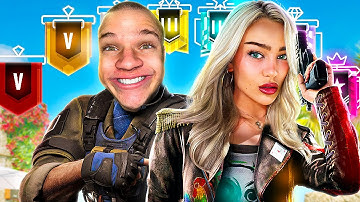 2v2 vs EVERY Rank w/ MY GIRLFRIEND (Rainbow Six Siege)