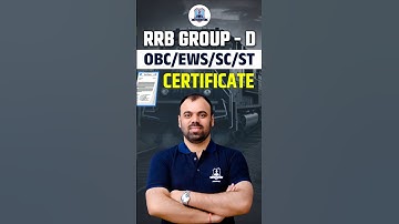 RRB Group D EWS/OBC/SC/ST Caste Certificate