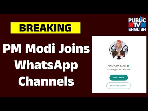 PM Modi Joins WhatsApp Channels | Public TV English