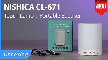 NISHICA CL 671 Touch Lamp + Portable Speaker Unboxing