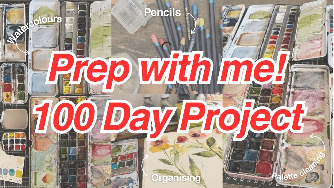 Organising Supplies for 100 Days of Watercolour Practice #the100dayproject
