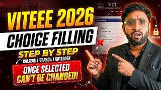 VITEEE 2026 Choice Filling 🚨 Step by Step Counselling Process