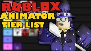 My Roblox Animators Tier List!