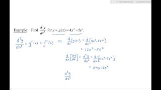 2.3.3 - Higher Order Derivatives