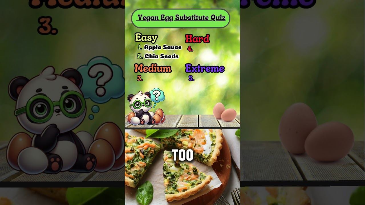 Crack the Code: Best Vegan Egg Substitutes 🥚 | Vegan Bear Quiz 